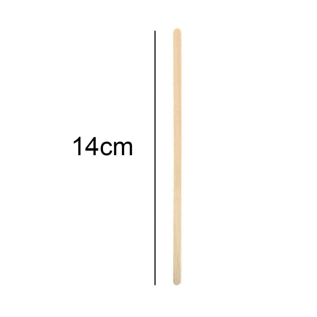 Coffee Stirrer Sticks | Tea Stirrer | Beverage Stirrer | Disposable Birchwood | Craft Stick with Round end | Large Size 5.5 Inch/ 14cm, [500 Pcs]