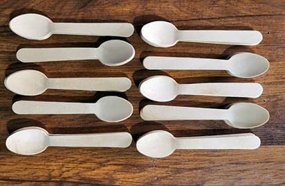 Disposable Wooden Spoons Cutlery, Recyclable Biodegradable Dessert Spoons, Disposable teaspoons for Party Picnic, BBQ and Weddings