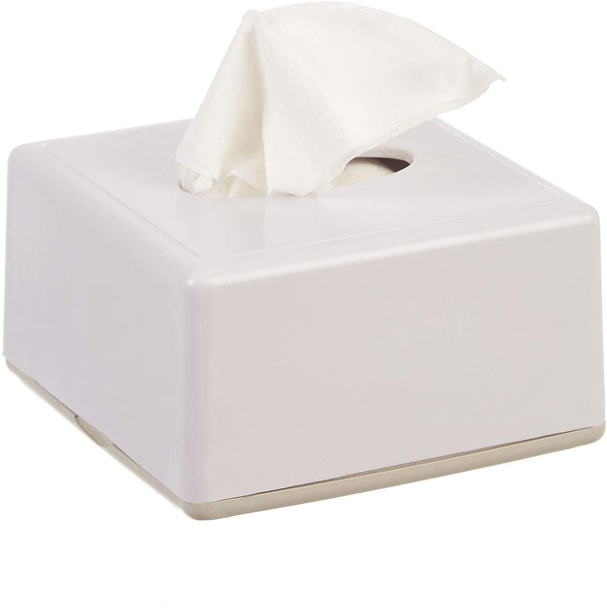 Square Tissue Dispenser and Holder for Bathroom Vanity Countertops Bedroom Desks Tables 12 X 12 X 7 cms with 1 refill