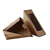 Triangle Sandwich Boxes with Window Kraft Paper Sandwich Packaging Box Sandwich Take Out Containers,Cheesecake,Cake Slice Container,Restaurant, 2.9 x 4.8 x 4.8 Inch.