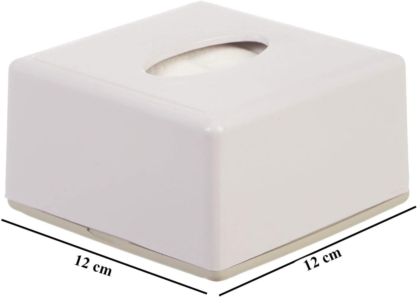 Square Tissue Dispenser and Holder for Bathroom Vanity Countertops Bedroom Desks Tables 12 X 12 X 7 cms with 1 refill