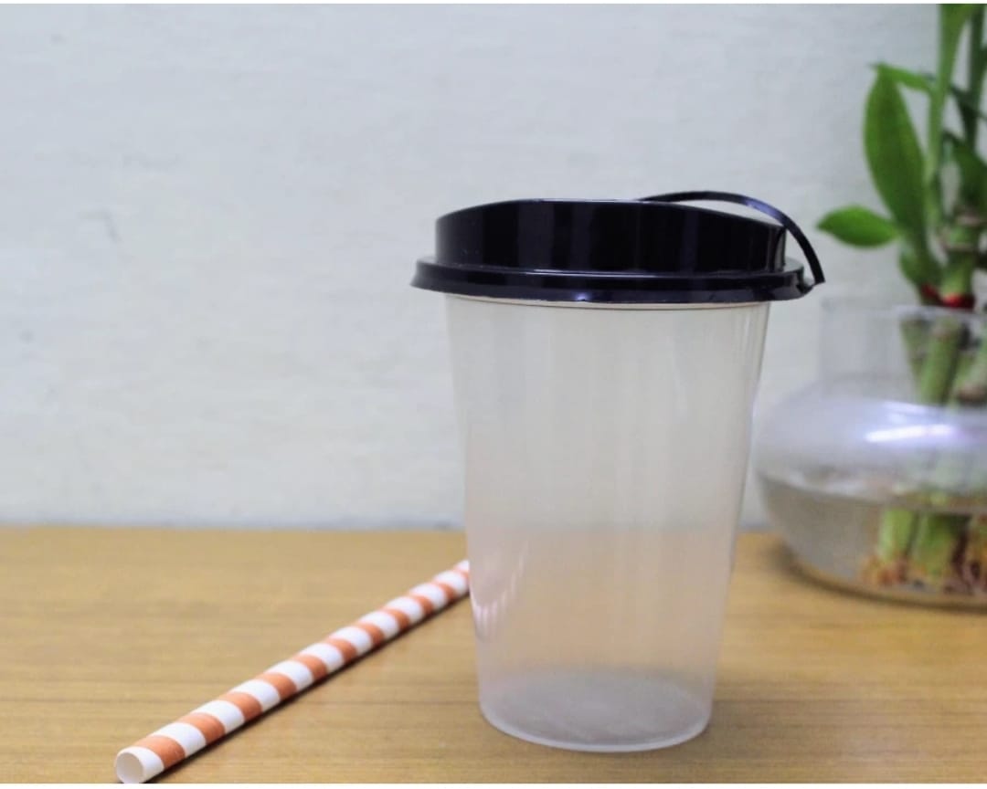 Reusable Glass with Lid, Mocktail Glass Tumbler