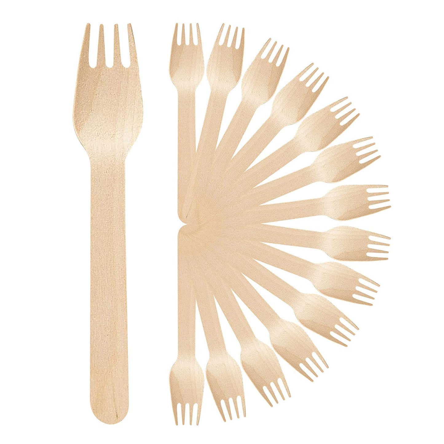 Wooden Areca Leaf Fork I Biodegradable Disposable Fork for Food I Compostable, Leak Proof, Ecofriendly I for Home Use, Party, Weddings Events