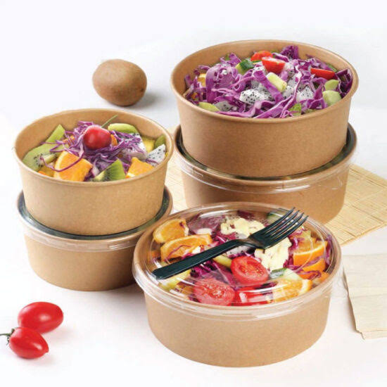 Paper Salad Bowl With Lids