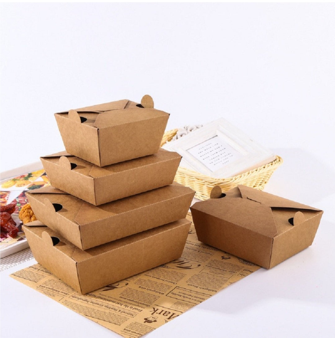 Kraft Paper Food Box 4 Fold