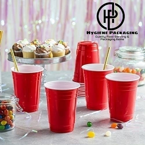 Blue Party Cups, Disposable Cups, Drinks Cups for Cocktails and Beer, 9oz BPA Free, Plastic Soda Cups, Plastic Cups