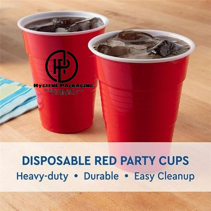 Blue Party Cups, Disposable Cups, Drinks Cups for Cocktails and Beer, 9oz BPA Free, Plastic Soda Cups, Plastic Cups