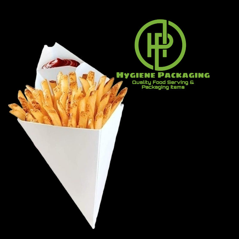 Fries Cone White | Cone with sauce/dip pocket